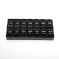 thumbnail image 6 of Unique Bargains 1 Pc 14 Grids Double Row Pill Box for Travel Large Black, 6 of 6