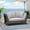 Gray, variant on Llinc Store Adjustable Hard Wood Daybed, 82" Length Outdoor Loveseat, Summer Day Bed With Mattress Included, Blue