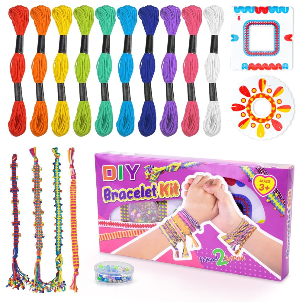 Pearoft Birthday Gift for 3 4 5 6 Year Old Girls, Bracelet Jewellery Making Kits for Kids Boys Necklace Bracelet Crafts Toy for 4-6 Year Old Girl