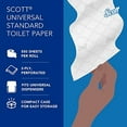 thumbnail image 5 of Scott Essential Professional Bulk Toilet Paper for Business (13607), Individually Wrapped Standard Rolls, 2-Ply, White, 20 Rolls/Convenience Case, 550 Sheets/Roll, 5 of 5
