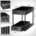 thumbnail image 1 of 2-tier Under Sink Organizer with Sliding Storage Drawer Cabinet Basket Organizer for Bathroom Kitchen, 1 of 4
