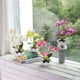 thumbnail image 5 of Planta falsa Moyic de tela ABS decoración hogar maceta artificial color morado, 5 of 6