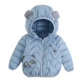 thumbnail image 1 of Chaqueta impermeable con capucha Honeeladyy para niños pequeños, ligera, de algodón, con capucha, para otoño e invierno, para niños de 4 a 5 años, 1 of 3