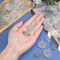 thumbnail image 7 of 60pcs Spiral Bead Cage Pendants 3 Styles Stone Crystal Necklace Holder Charms Alloy Teardrop Square Round Dangle Charms for 8mm 12mm Beads Earrings Bracelets Necklaces DIY Jewelry Making DIY, 7 of 7