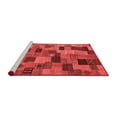 thumbnail image 2 of Ahgly Company Machine Washable Indoor Square Abstract Red Modern Area Rugs, 5' Square, 2 of 4