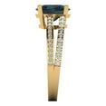 thumbnail image 3 of 2.32 ct Oval Cut Natural London Blue Topaz Solitaire with Accents Engagement Ring for Women in 18K Yellow Gold, 3 of 5
