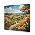 thumbnail image 2 of Designart "Pastel Hills in the Countryside I" Landscapes Metal Wall Art Prints, 2 of 5