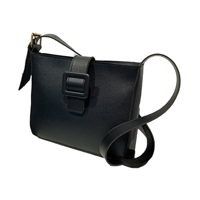 Qarigey Bolso de hombro de PU para mujer, bolso cruzado con cremallera, estuche de viaje informal, bolso de mano de Color sólido, bolsos de mensajero Bolsas de mensajero y de hombro Negro Qarigey AP012686-02