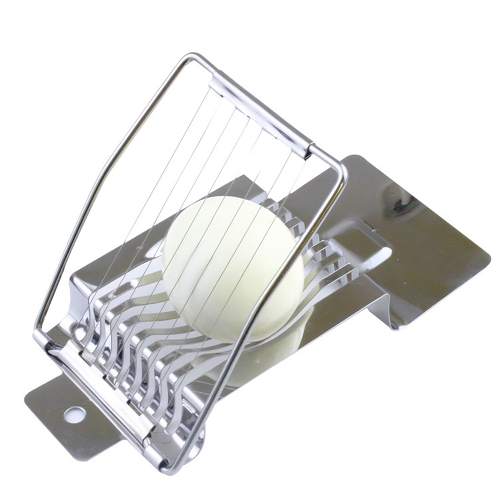 Multipurpose Stainless Steel Wire Egg Slicer Compact Portable Manual Egg Cutter Wire Wedger