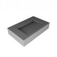 thumbnail image 3 of Castello USA Inc Pyramid 30" Solid Surface Bathroom Sink in Gray No Faucet Hole, 3 of 6