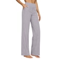 thumbnail image 6 of FNFYFH Cotton Linen Pants for Women High Waist Pull On Straight Leg Pants Loose Fit Work Slacks, 6 of 8