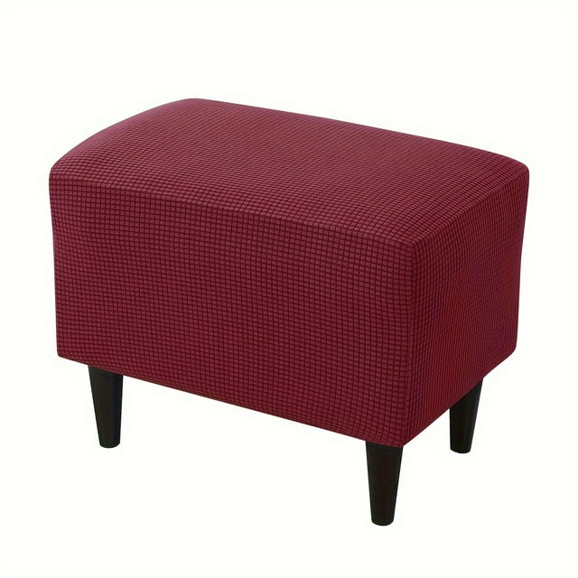 CNKOO 1pc Stretch Ottoman Cover Modern Style Dust-Proof Footstool Slipcover Living Room Decor Home Decor Elastic Ottoman Slipcovers Protective Cover ZZZ