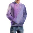 thumbnail image 5 of Purple Gold Marble Art Men's Women Vintage 3D Hooded Sweatshirt - All-Season Loose Fit Streetwear, 5 of 6