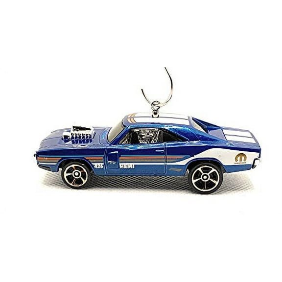 1970 Dodge Charger Christmas Ornament 1:64 Blue