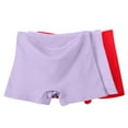 thumbnail image 4 of Sakmal Plus Size Panties for Women High Waisted Boxers Boyshorts Cotton Panties Purple Stretch Women's Underwear 6XL,3-Pack, 4 of 5