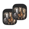 thumbnail image 3 of KUIFORTI Windshield Sun Shade for SUV Truck Van, Foldable Automotive Windshield Sunshades Cover Sun Protector, 2 Pcs Car Shades for Front Windows UV Heat Reflector, Horse Black, 3 of 5