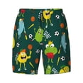 thumbnail image 4 of Lsque Mens Swim Trunks Sport Monster Pattern - Bathing Suit Compression Liner - Beach Swim Shorts Swimwear - (S-3XL) - Stretch Quick Dry -Large, 4 of 9