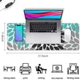 thumbnail image 5 of Long Mouse Pads for Desk,Black Turquoise and Gray Floral Pattern Desk Mats on Top Of Desks, Desk Mouse Pad Extra Large with 3mm Non-Slip Base and Stitched Edge for Gaming,Office,Work,Home 31.5"x11.8", 5 of 6