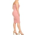 thumbnail image 3 of Women's Solid Basic Strapless Bodycon Plus Size Thick Mid-Length Dress/, 3 of 5