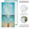 thumbnail image 2 of Trendy Life is Better in Flip-Flops Summer Beach 2-Pack Soft Highly Absorbent Fluffy Guest Decor Hand Towels, Multipurpose for Bathroom, Hotel, Gym and Spa (14" x 28"), 2 of 5