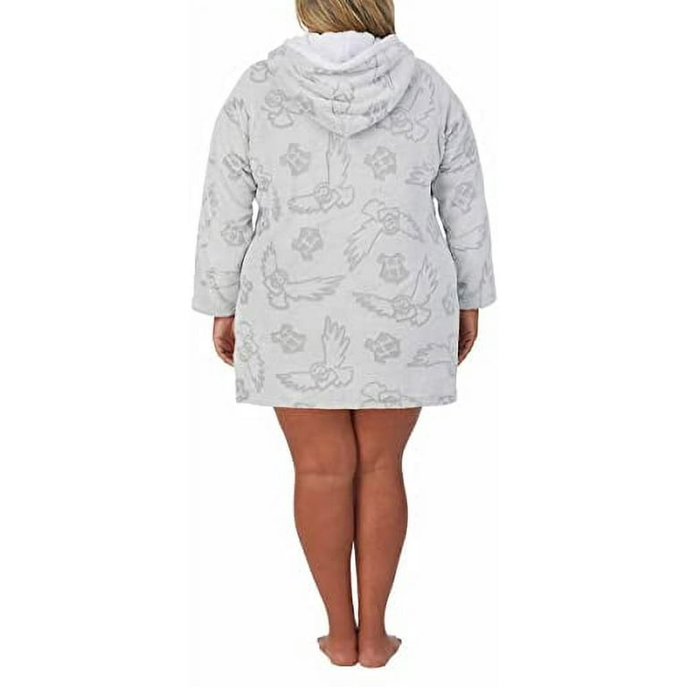 Wizarding World Women s Harry Potter Fleece Lounge Hoodie Grey Medium Walmart
