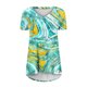 thumbnail image 4 of Tops de Mujer Elegantes Blusas Casuales Camisas de Moda Con Cuello en V Flor Suelta Pintura Camiseta de Manga Corta Blusa Superior Odeerbi  ODB156230, 4 of 5