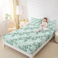 thumbnail image 4 of Manfei Green Butterfly Twin Sheet Sets for Teen, Garden Floral Flower Twin Fitted Sheet, Modern Fashion Flat Sheet, Super Cozy Room Decor, 3pcs, 4 of 7