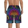 thumbnail image 3 of Disketp Men'S Swim Trunks Hawaiian Breathable Surf Beach Swimsuits Mesh Lining Beach Shorts With Pockets-Indian Mandalas Dragonfly, 3 of 9