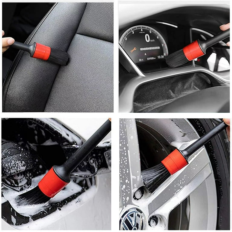 AFNCX 24PCS Car Detailing Brush Set,Car Detailing Kit Interior