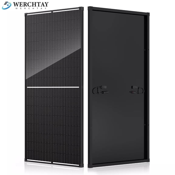 WERCHTAY 100W Monocrystalline Solar Panel 12V Charger for RV, Camping, Home, Off-Grid