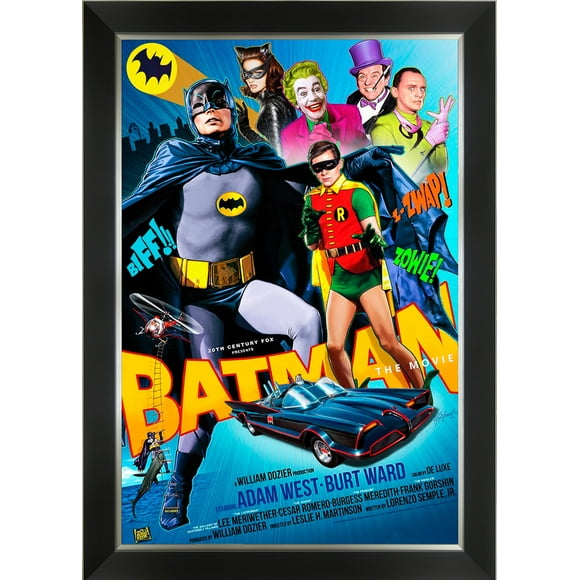 Batman The Movie - Adam West - Burt Ward - Framed Art Print
