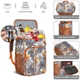 thumbnail image 5 of Tropical Palm Leaf Backpack Cooler, Leakproof Insulated Cooler Bag with Hawaiian Floral Design for Outdoor Use, 5 of 6
