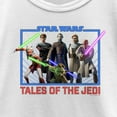 thumbnail image 2 of Girl's Star Wars: Tales of the Jedi Group Square  Graphic Tee White Small, 2 of 4