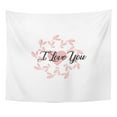 thumbnail image 1 of UFAEZU Black Valentine's Day Love Stickers with I You Text Mobile Messages Social Media Online Communication Wall Art Hanging Tapestry Home Decor for Living Room Bedroom Dorm 60x80 inch, 1 of 1