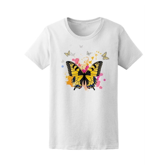 Swallowtail Butterfly Bright T-Shirt Women -Image by Shutterstock, Female Medium