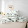 thumbnail image 5 of Kawaii Elephant Bedding Comforter Sets 7pcs Cartoon Animal Bed in a Bag, Eucalyptus Leaves Queen Bedding Sets Jungle Wildlife Comforter Set, Tropical Botanical Bedding Sets, 5 of 6