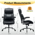 thumbnail image 2 of AFO High-Back Ergonomic Office Chair with Flip-Up Arms and PU Leather,Swivel Computer Desk Chair for Office or Home,Black, 2 of 7