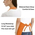 thumbnail image 4 of Toptie Cotton Canvas Adjustable Apron Chef Hat Set for Men and Women-Orange-XL, 4 of 7