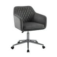 thumbnail image 4 of Linon Abram Task Chair with Adjustable Height & Swivel, 275 lb. Capacity, Gray Velvet Fabric, 4 of 12