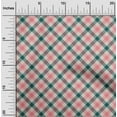 thumbnail image 2 of oneOone Cotton Jersey Teal Green Fabric Check Sewing Material Print Fabric By The Yard 58 Inch Wide, 2 of 4