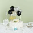 thumbnail image 5 of Efavormart Set of 9 Confetti Balloon Cloud Cake Topper, Mini Balloon Garland for Cake Decoration - Black | Silver | Clear, 5 of 11