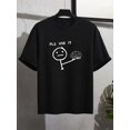thumbnail image 1 of Men'S Casual "PLZ USE IT" Graphic Tee - Lightweight, Short Sleeve, Round Neck, All-Season Top with Playful Brain Design, Everyday Tshirt | Humorous Tshirt | Comfortable Fit, PLUS SIZE, 1 of 6