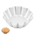 thumbnail image 5 of Hariumiu 1/4Pcs Sunflower Egg Tart Mold Aluminum Alloy Mini Pie Pan Baking Tarts Muffins Cupcakes Mold Reusable Kitchen Tool, 5 of 7