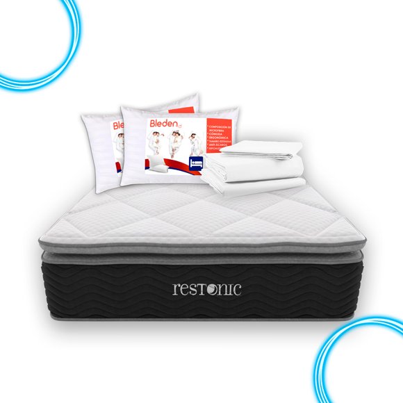 Colchón Individual Restonic MoonCare 2 Almohadas Standar Adicional