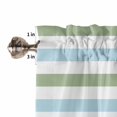 thumbnail image 5 of Half Window Curtains 24 Inches Long, Sage Green Blue Striped Window Treatment Curtain Drapes, Farmhouse Sage Green Stripes Short Curtains Tiers for Kitchen Over Sink, 27.5"x24", 2 Panels, 5 of 7