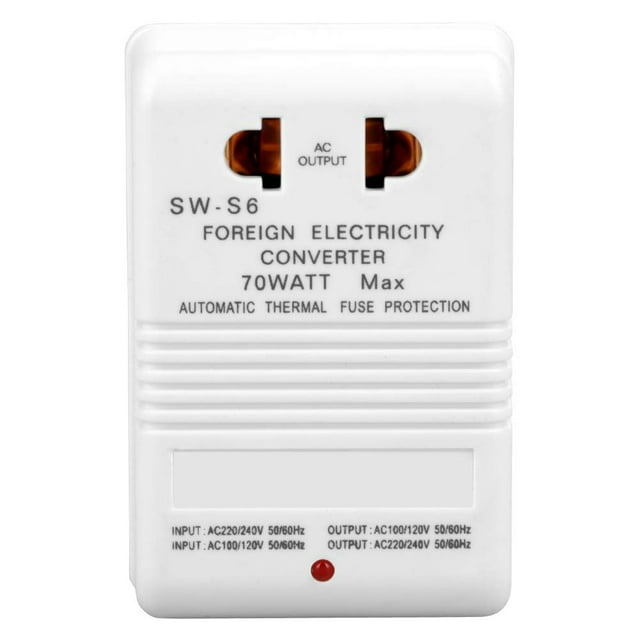 Transformador convertidor de tensión Walfront 70W 110V/120V a 220V/240V
