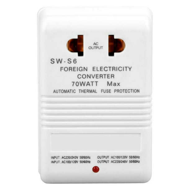 Transformador convertidor de tensión Walfront 70W 110V/120V a 220V/240V