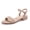Nude PU, variant on Women's Black Strappy Sandals Low Block Heel Ankle Strap Open Toe Dress Sandals