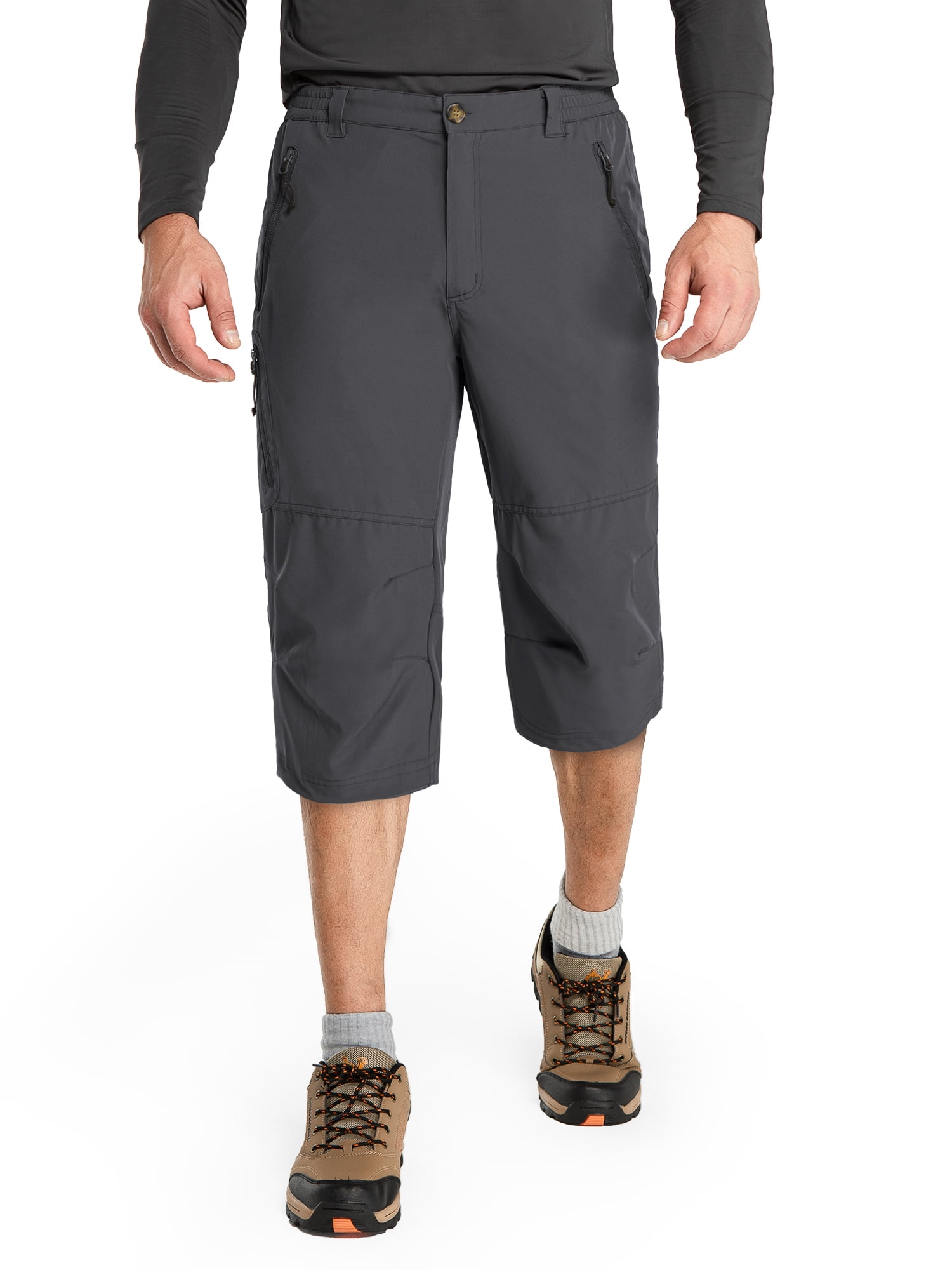 33,000ft Men's Hiking Golf Capri Pants 3/4 Cargo Quick Dry Lightweight  Stretch Below Knee Shorts Pants Travel Casual - Walmart.com