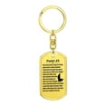 thumbnail image 4 of Psalm 23 Polish Psalm Dawida Bible  Keychain Stainless Steel or 18k Gold Dog Tag, 4 of 20